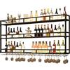 JOSIAHCQ Portabottiglie Porta Bottiglie di Vino da Parete con Luce Portabicchieri Cantinetta Vino con Porta Bicchieri Sospesi Scaffale da Parete Angolo Bar per Casa Mobile Bar per Bar Sala da pranzo Cucina(Bla