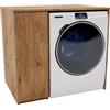 MRBLS_HOME Armadio coprilavatrice e asciugatrice 96 x 88.5 x 62 cm (L x A x P) mobile bagno lavanderia moderno minimalista armadio salvaspazio con scomparto laterale portaoggetti (Retrò)