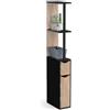 IDMarket - Mobile WC a 2 ante in faggio e nero WILLY