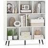 KOMFOTTEU Libreria con Scomparti a 3 Livelli con Gambe, Libreria a Cubi in Legno con 2 Dispositivi Antiribaltamento, Scaffale da Ufficio, Soggiorno, Camera da Letto (100 x 24 x 107 cm)