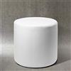 AM DESIGN Pouf POUFF Puff PUF Tondo Arredamento Eco-Pelle POGGIAPIEDI Design Made in Italy (Bianco)