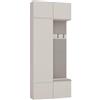 BDW HAGA II 1SZ1W - Set di armadi, panchina, altezza 238 cm, larghezza 100 cm, profondità 35 cm, modulare, corridoio, scarpiere e giacche