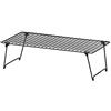 Ikea I-K-E-A GREJIG - Scarpiera pieghevole e impilabile, in acciaio, con ripiano in rete, per riporre oggetti, 22 7/8 x 10 5/8 x 6 3/4, colore: Nero
