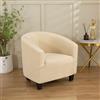 Morbuy Copripoltrona 1 Posto Elasticizzato, Copripoltrona Chesterfield, Jacquard a Foglie Copripoltrona Universale - Lavabile Fodera per Soggiorno Bar Reception (Beige)