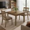 Linea Azzurra Tavolo da Pranzo Modello Firenze a Libro 90x78,5x90cm Tavolo Allungabile Sala Da Pranzo in Legno Tavolo Moderno per Cucina, Soggiorno, Salotto Made in Italy (Noce Naturale)