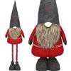 Springos - Statuetta decorativa a forma di gnomo di Natale, gnomo in stile scandinavo, con gambe telescopiche, regolabile in altezza 95-160 cm