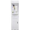 Hurrylying Armadietto da bagno, porta carta igienica, per soggiorno, ufficio, camera da letto, cucina, bianco