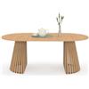 IDMarket - CARMEN tavolo da pranzo rotondo allungabile 4-10 persone gamba in legno 110-200 cm