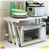 LANTUS Supporto per Forno a Microonde Allungabile,Rack per Forno a microonde Estensibile,Mensola Microonde Allungabile Forno,4 Ganci Rimovibili 42 cm (40-65 cm) (57 * 38 * 38cm-Z bianco)