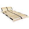 vidaXL Legno Faggio Rete Doghe 7 Zone 28 Doghe 80x200cm Letto Giroletto Telaio