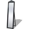 vidaXL Specchio Lungo Specchoiera da Pavimento Stile Barocco 160x40 cm Nero