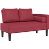 vidaXL Sdraio con Cuscini Rosso Vino in Similpelle, divano letto, divano imbottito, seduta da soggiorno, dormeuse, seduta da salotto, divano 2 posti