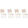 Hespéride - Set di 4 sedie da giardino pieghevoli Essentia in lino beige - Alluminio Texaline - Dimensioni 45 x 57 x 90 cm - Mobili da esterno pieghevoli