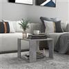 YITHOPI Tavolino da Salotto,tavolino laterale da divano tavolo quadrato tavolino angolare Adatto per caffetterie, soggiorni, camere da letto o uffici Grigio Cemento 40x40x30cm Legno Multistrato