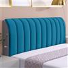 Treer Copertura Per Testiera Letto Singolo Matrimoniale,Copri Fodera per Testiera,Elastica Antipolvere Lavabile Copritestata Letto Copertura,All-Inclusive Colori Solidi Decorazione (Blu,160cm)