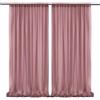 Hiseng Moderno Tende per Interni Voile in Chiffon, 2 Pannelli per Camera da Letto Soggiorno Salotto Semitrasparenti per Elegante Finestre di Casa (Fucsia,1.5x3M)