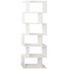 RICOO Libreria scaffale 192 x 70 x 25 cm WM070-WM Scaffalatura con 6 ripiani Bianca opaca