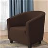 Hearda Copripoltrona 1 Posto, Jacquard Tinta Unita Copripoltrona, Elastico Copri Poltrona con Braccioli, Antiscivolo Cocktail Copri Poltrona, per Soggiorno Camera da Letto Club (caffè)