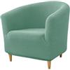 Hearda Jacquard Copripoltrona 1 Posto, Universale Copripoltrona, Elastico Copri Poltrona con Braccioli, Antiscivolo Cocktail Copri Poltrona, per Soggiorno Camera da Letto Club (Verde)