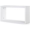 MODULARREDO | GLAM TWO, Mensola da Muro, Pensile Bagno, Libreria da Parete, 56.80x30x17 cm, Bianco Melinga, Kit Tasselli Incluso - Made in Italy