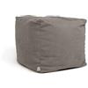 ARKETICOM Soft Cube Pouf Sacco Poggiapiedi Morbido Quadrato Sfoderabile Puff da Salotto 42x42 Grigio