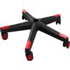 Frassie Base di ricambio per sedia da gioco in nylon da 71,1 cm, con 5 ruote, parte resistente della base della sedia da ufficio (rosso)