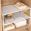 Generic Organizer impilabile per armadio - Divisori in metallo allungabili per scarpiera, cucina e bagno, scaffale salvaspazio per casa, studenti, ufficio e famiglie, Diverse taglie (B(Bianco))