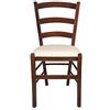 Sedam Srl Sedia Venezia Paesana, in Legno Massello, Varie Sedute e Colori, Imbottita, Alta qualità, ORDINE MINIMO 2 PEZZI (Noce Chiaro, Imbottita Beige)