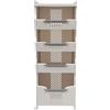 ClearFragrans Cesto portabiancheria pieghevole con ruote e coperchio, capacità di carico 30 kg, cesto per biancheria sporca, grande hammper per lavanderia, bagno (4 livelli)