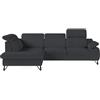 Robin Inspire Divano Angolare Convertibile Divano Letto A Forma Di L Multifunzionale Autonomo Con Spazio Di Archiviazione In Tessuto Chenille Antracite Iverto 263 x 206 x 95 cm Sinistra