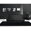 Bagno Italia Divano letto reclinabile 180x97x36 in ecopelle nero 3 posti con sistema antiribaltamento modello Federica I