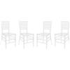 Hurrylying Set di 4 sedie trasparenti, Set di sedie, senza schegge, per sala da pranzo, terrazza ed eventi, con seduta ergonomica, eleganti feste, eventi, matrimoni, 5,5 x 2,6 cm