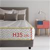 Comfy Line Materasso memory foam singolo 95X200 Cm, Materasso Americano ortopedico contro il mal di schiena ALTO 35 Cm | Materasso memory che NON SI SCALDA con imbottitura anallergica - MOD. BOSTON35