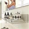 MGKolbe® Mensole bagno plexiglass senza foratura Mensola da muro design Organizer cucina adesivo Porta spezie per cucina Tazzine caffe Sapone per doccia Bagnoschiuma Shampoo (1Pz. 30 x 10 cm)
