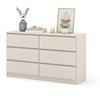 Homlando Cassettiera Maja S6, 120 x 40 x 80,5 cm, con 6 cassetti, credenza moderna senza maniglie, stabile cassettiera per corridoio, camera da letto o ufficio (cashmere)