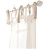 Loberon Caroline Bastone per Tende - Fresco Stile Rustico - per Una raffinata Decorazione delle finestre, Bianco