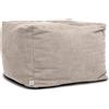ARKETICOM Soft Cube Pouf Sacco Poggiapiedi Sfoderabile 60x42 Grigio Beige