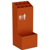 BOOCII Portaombrelli di grande capacità | Portaombrelli commerciale in metallo | Secchio per ombrellone per hall dell'hotel (colore: arancione, dimensioni: 22 x 22 x 53 cm)