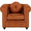 Totò Piccinni Poltrona CHESTER design vintage retrò classico trapuntata piedini in legno (Poltrona, Effetto Nab. Terracotta)
