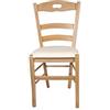 Sedam Srl Sedia Loire, in Legno Massello, Varie Sedute e Colori, Imbottita, Alta qualità, Ordine Minimo 2 Pezzi (Miele, Imbottita Beige)
