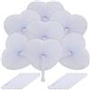openspaceshop 60 Pezzi Ventagli Matrimonio, Ventagli Pieghevoli Bianchi, Ventagli di Carta a Forma Cuore Wedding Bag Decorazione Matrimonio, Pieghevoli Portatili Decorazioni di Nozze Ventagl