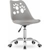 NMK HOME Sedie Ufficio Girevole con Ruote 360 ° - Sedia Scrivania Regolabile in Altezza - Montaggio Semplice e Base Cromata