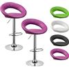 Beltom® 2 SGABELLI da Bar E Cucina con PENISOLA Regolabili in Altezza Sedia Girevole per PIZZERIE Pub RISTORANTI Hotel Soggiorno Ufficio - Modello Beauty - X2-Viola