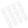 OSALADI Set da 12 Bicchieri da Bagno in Plastica Bianca Minimalista, Porta Spazzolini e Tazze Multiuso Versatili per Uso Quotidiano e Lavaggio Denti