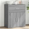 Generico Credenza Grigio Sonoma 60x31x70cm in Legno Multistrato,Armadietti e portaoggetti,Buffet e credenze-840469