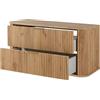 3E 3xE living.com Mobile da bagno Craft in rovere + maniglia dorata, 41,5 x 100 x 51,7 cm