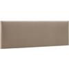 murando - Testiera Letto Singolo Imbottita - Rettangolo Velluto - 15x90 cm 1 Pezzo - Pannelli Decorativi per Pareti - Pannello Imbottito per Camera da Letto e Soggiorno - Schiuma Anallergica - Beige