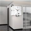 Vnook Orologio da Parete Silenzioso bifacciale Panda, Orologio Moderno ad Angolo con Luce, Orologio da Parete Decorativo ad Angolo, Decorazione da Parete silenziosa for Soggiorno, Camera da Letto