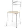 Connubia Set 2 Sedie ACE CB1320 Struttura P309 mt. ACCIAIO SATINATO MONOSTRATO Sedile P176 mul.fg. TORTORA OPACO