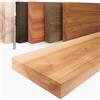 LAMO Manufaktur Mensola sospesa in legno con fissaggio invisibile | Mensola 120 cm per soggiorno, ufficio | Colore: naturale, Bordo: diritto | Legno massello, design moderno, effetto sospeso